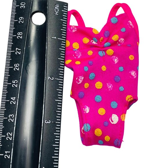 Vintage Barbie Pink Polka Dot One piece Swimsuit - Picture 6 of 6